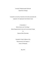 Composition and activity of bacterial communities associated with copepods in the oligotrophic North Atlantic Ocean: a dissertation in Marine Science and Technology − Marine Biogeochemical Cycles and Environmental Change
