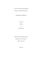 Orientations of whiteness: a thesis in Painting