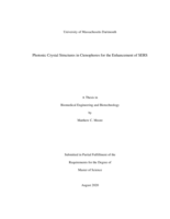 Photonic crystal structures in ctenophores for the enhancement of SERS: a thesis in Biomedical Engineering and Biotechnology