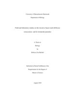 Field and laboratory studies on the invasive faucet snail (Bithynia tentaculata) and its trematode parasites: a thesis in Biology