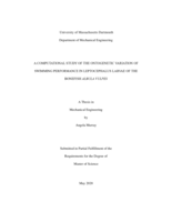 A computational study of the ontogenectic variation of swimming performance in leptocephalus larvae of the bonefish Albula vulpes: a thesis in Mechanical Engineering