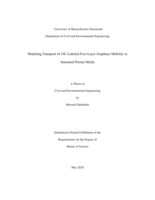 Modeling transport of 14C-labeled few-layer graphene mobility in saturated porous media: a thesis in Civil and Environmental Engineering