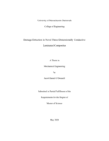 Damage detection in novel three-dimensionally conductive laminated composites: a thesis in Mechanical Engineering