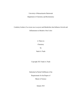 Cranberry isolates (Vaccinium macrocarpon) and metabolites that influence growth and inflammation in models of the colon: a thesis in Chemistry