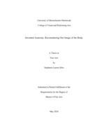Invented anatomy: reconsidering our image of the body : a thesis in Fine Arts