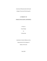 A hybridity of analog and digital experience: a thesis in Visual Design