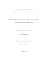 Pseudo-mode free discrete topology optimization for structural stability applications: a thesis in Civil and Environmental Engineering
