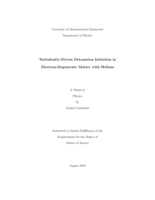 Turbulently-driven detonation initiation in electron-degenerate matter with helium: a thesis in Physics