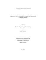 Engineered cells for synthesis of melanin-gold nanoparticle composite material: a thesis in Biomedical Engineering and Biotechnology