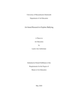 Art-based research to explore bullying: a thesis in Art Education