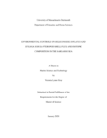 Environmental controls on Heliconoides inflatus and Styliola subula pteropod shell flux and isotopic composition in the Sargasso Sea: a thesis in Marine Science and Technology