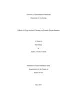 Effects of dog-assisted therapy on female prison inmates: a thesis in Psychology