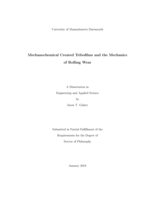 Mechanochemical created tribofilms and the mechanics of rolling wear: a dissertation in Engineering and Applied Science
