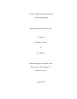 Analyzing noise in trajectory data: a thesis in Computer Science