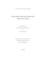 Strong stability preserving integrating factor Runge-Kutta methods: a dissertation in Engineering and Applied Science