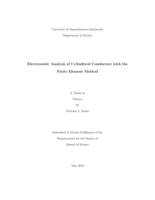 Electrostatic analysis of cylindrical conductors with the finite element method: a thesis in Physics