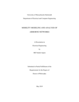Mobility modeling and analysis of airborne networks: a dissertation in Electrical Engineering
