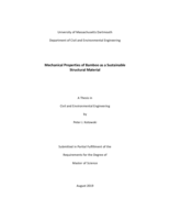 Mechanical properties of bamboo as a sustainable structural material: a thesis in Civil and Environmental Engineering