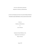 A study of the role of non-covalent interactions intyrosine-based dipeptides and halogenated isatins: a thesis in Chemistry and Biochemistry