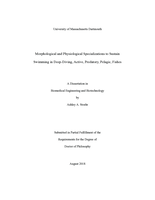 Morphological and physiological specializations to sustain swimming in deep-diving, active, predatory, pelagic, fishes: a dissertation in Biomedical Engineering and Biotechnology