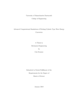 Advanced computational simulations of pitching-cylinder type wave energy converters: a thesis in Mechanical Engineering
