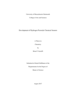 Development of hydrogen peroxide chemical sensors: a thesis in Chemistry