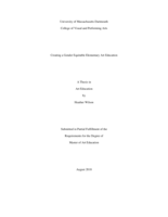 Creating a gender equitable elementary art education: a thesis in Art Education