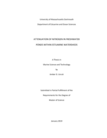 Attenuation of nitrogen in freshwater ponds within estuarine watersheds: a thesis in Marine Science and Technology
