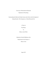 Understanding the behavioral family system and its role in the development of eating disorders: the genogram as a clinical research tool : a thesis in Psychology