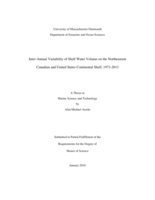 Inter-annual variability of shelf water volume on the northeastern Canadian and United States continental shelf, 1973-2013: a thesis in Marine Science and Technology 