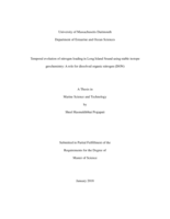 Temporal evolution of nitrogen loading in Long Island Sound using stable isotope geochemistry: a role for dissolved organic nitrogen (DON) : a thesis in Marine Science and Technology