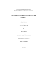 A general theory of the slotted cylinder projector (SCP) transducer: a dissertation in Electrical Engineering