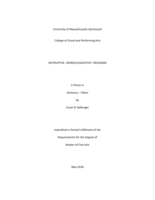 Distruptive order, suggestive freedoms: a thesis in Artisanry - Fibers