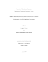 SIMProv: supporting streaming data exploration and real-time collaboration with web application provenance : a thesis in Computer Science