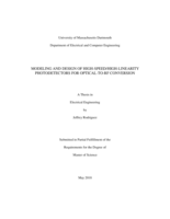 Modeling and design of high-speed/high-linearity photodetectors for optical-to-RF conversion: a thesis in Electrical Engineering