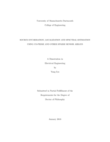 Source enumeration, localization and spectral estimation using co-prime and other sparse sensor arrays: a dissertation in Electrical Engineering