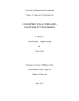 Consumption and accumulation concepturl type face designs: a thesis in Visual Design - Graphic Design