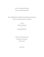 Tidal turbine array optimization in Muskeget Channel, MA using a continuous genetic algorithm: a thesis in Mechanical Engineering