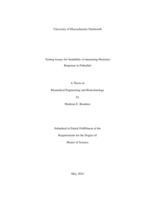 Testing assays for suitability of measuring hormone response in Zebrafish: a thesis in Biomedical Engineering and Biotechnology