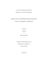 Synthetic (nazarov) and biological studies of heterocyclic enones, cyclopropanones, and phenones: a thesis in Chemistry