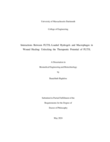 Interactions between FLT3L-loaded hydrogels and macrophages in wound healing: unlocking the therapeutic potential of FLT3L : a dissertation in Biomedical Engineering and Biotechnology