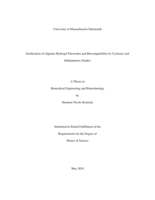 Sterilization of alginate hydrogel electrodes and biocompatibility by cytotoxic and inflammatory studies: a thesis in Biomedical Engineering and Biotechnology