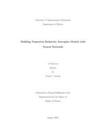 Building numerical relativity surrogate models with neural networks: a thesis in Physics