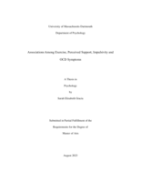 Associations among exercise, perceived support, impulsivity and OCD symptoms: a thesis in Psychology