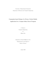 Community-based design of a privacy critical mobile application for a campus safety escort program: a thesis in Computer Engineering
