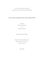 Active sonar localization with acoustic spiral waves: a thesis in Electrical Engineering