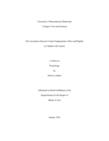 The association between context inappropriate affect and rigidity in children with autism: a thesis in Psychology