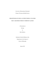 Perceptions of using a patient portal to guide self-care behaviors in chronic illness: a dissertation in Nursing