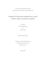 Evaluation of a Bayes factor broadband active acoustic inference scheme for underwater waveguides: a thesis in Electrical Engineering