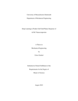 Deep learning to predict full field plastic response of Al/SiC nanocomposites: a thesis in Mechanical Engineering